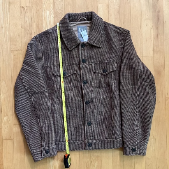 NEW Gap wool houndstooth trucker jacket Medium - Picture 12 of 16